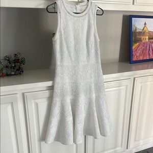 Rebecca Taylor Silver Sleeveless Fit and Flare Mini Dress